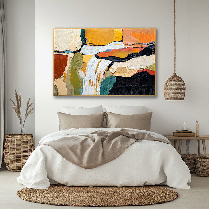Vibrant Abstract Impasto Art #YX117