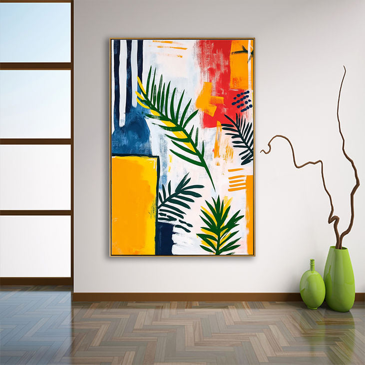 Abstract Tropical Leaf Artwork #YX180