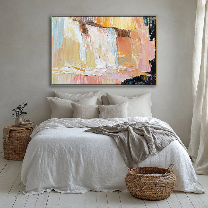 Abstract Pastel Waterfall Art #YX109