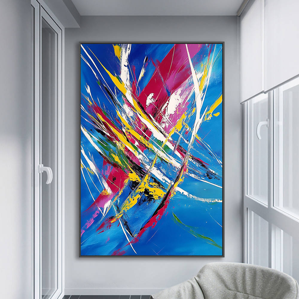 Abstract Hand Painted Canvas Art #YX317