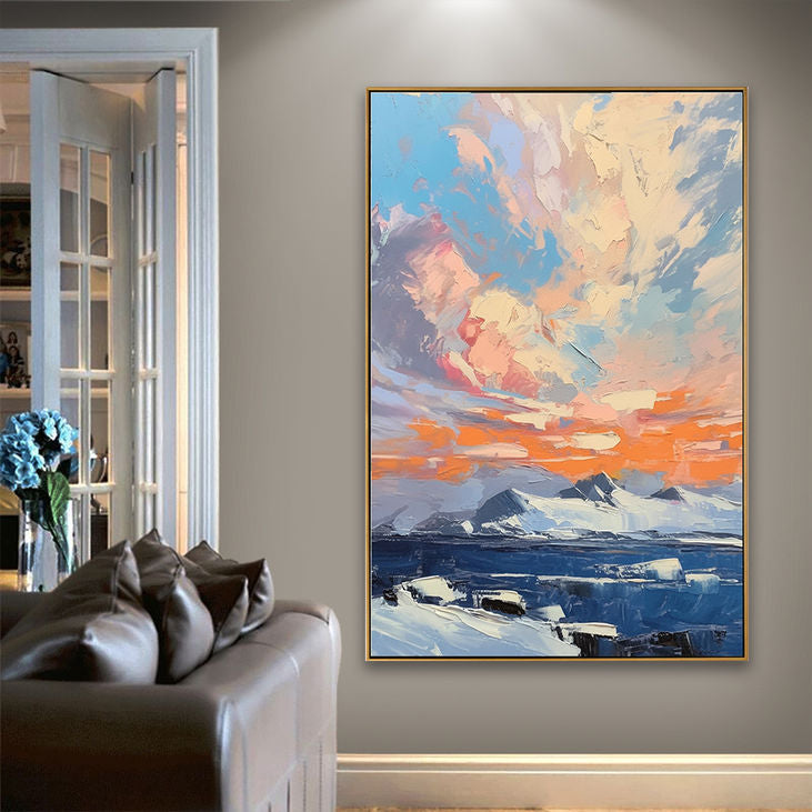 Abstract Sunset Landscape Wall Art #YX163