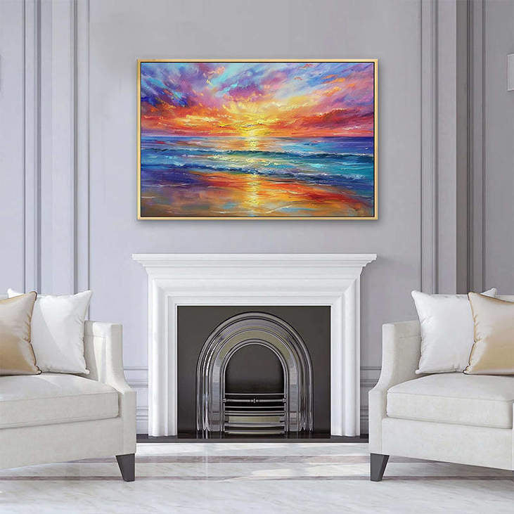 Sunset Beach Landscape Art #VA309