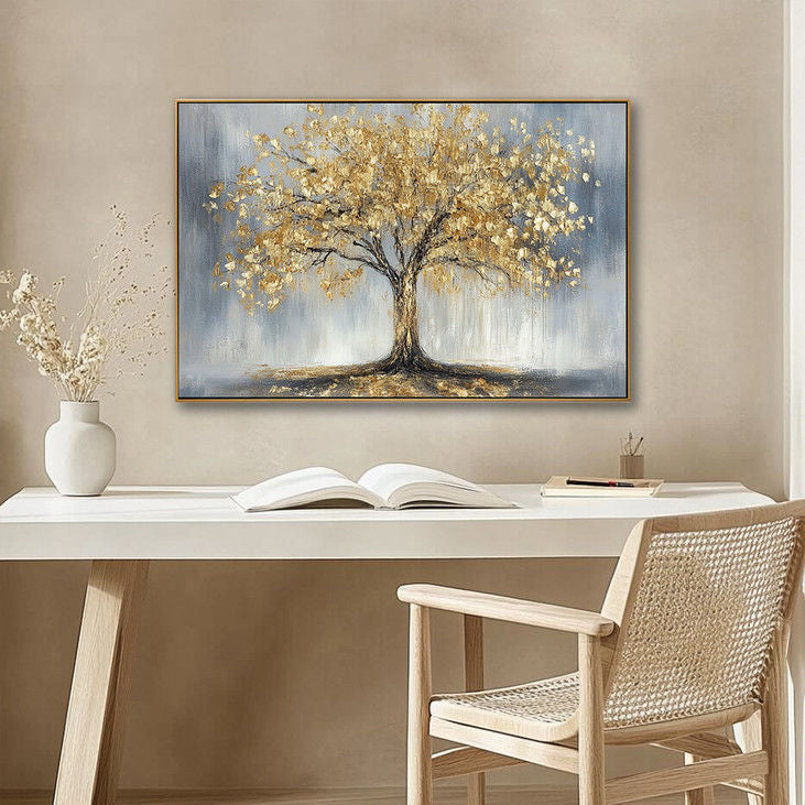 Hand Painted Golden Tree Canvas #YX121