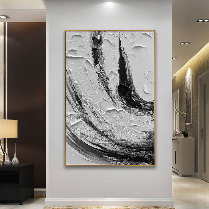 Modern Black and White Canvas #YX361