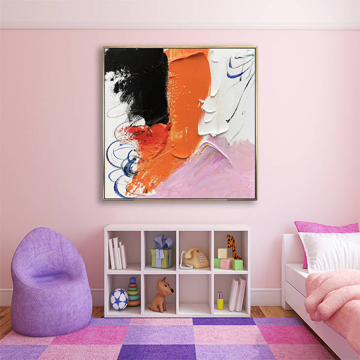 Hand Painted Abstract Textured Canvas Wall Art #YX303