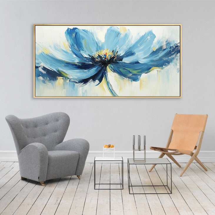 Blue Blossom Canvas for Living Room #VA350