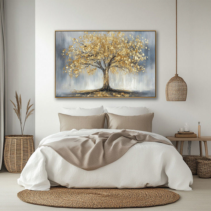 Hand Painted Golden Tree Canvas #YX121