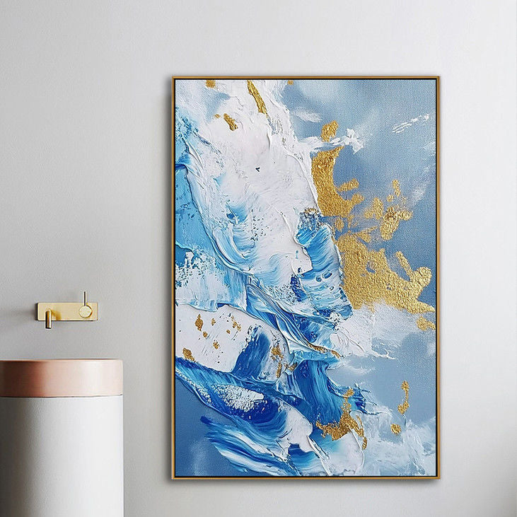 Hand Painted Abstract Ocean Inspired Art #YX85