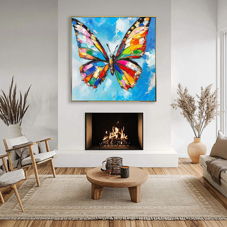 Modern Hand Painted Butterfly Art #YX142