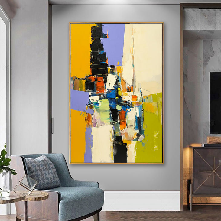 Hand Painted Modern Abstract Canvas #YX164