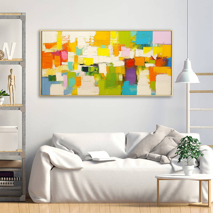 Hand Painted Color Block Art #YX210