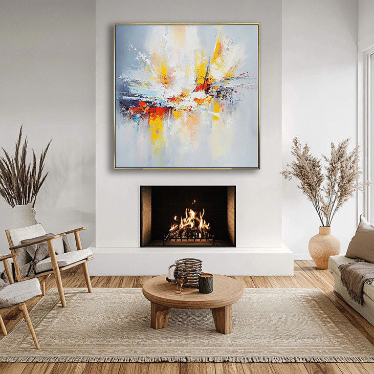 Abstract Splash Wall Art Colorful Modern Canvas Decor #YX30