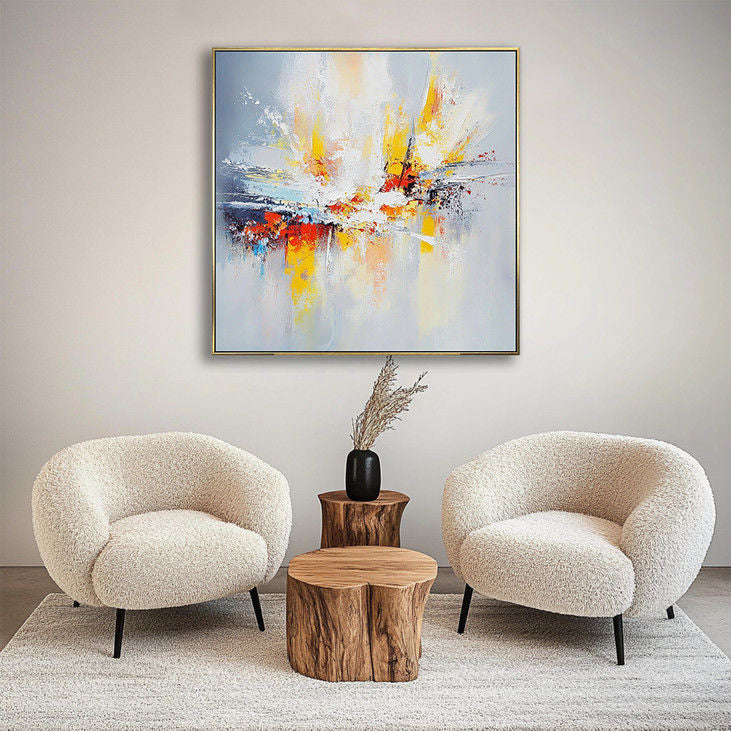 Abstract Splash Wall Art Colorful Modern Canvas Decor #YX30