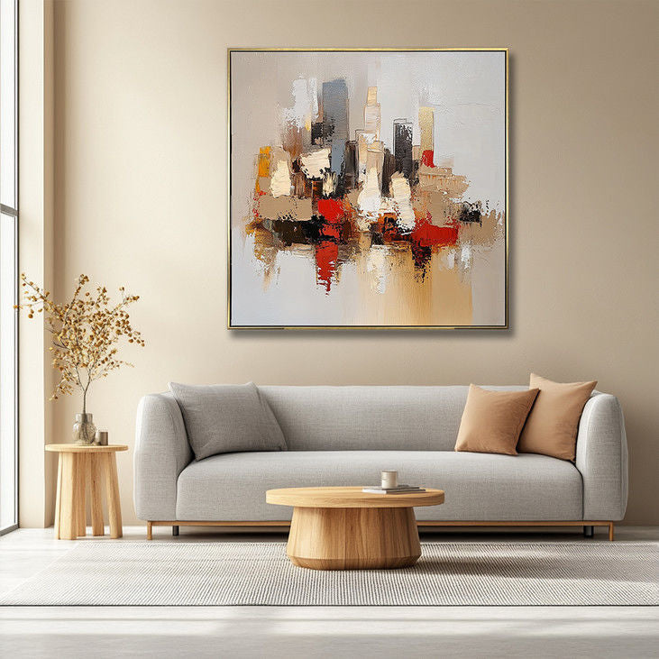 Modern Urban Landscape Canvas Art #YX19