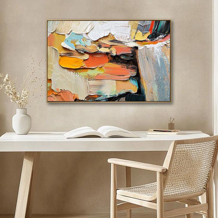 Hand Painted Textured Abstract Canvas #YX116