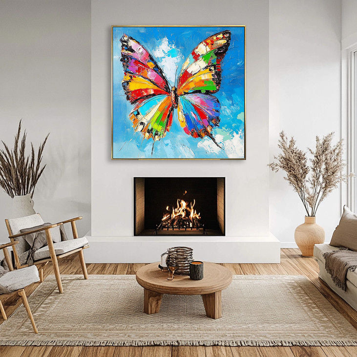 Modern Abstract Butterfly Painting #YX143