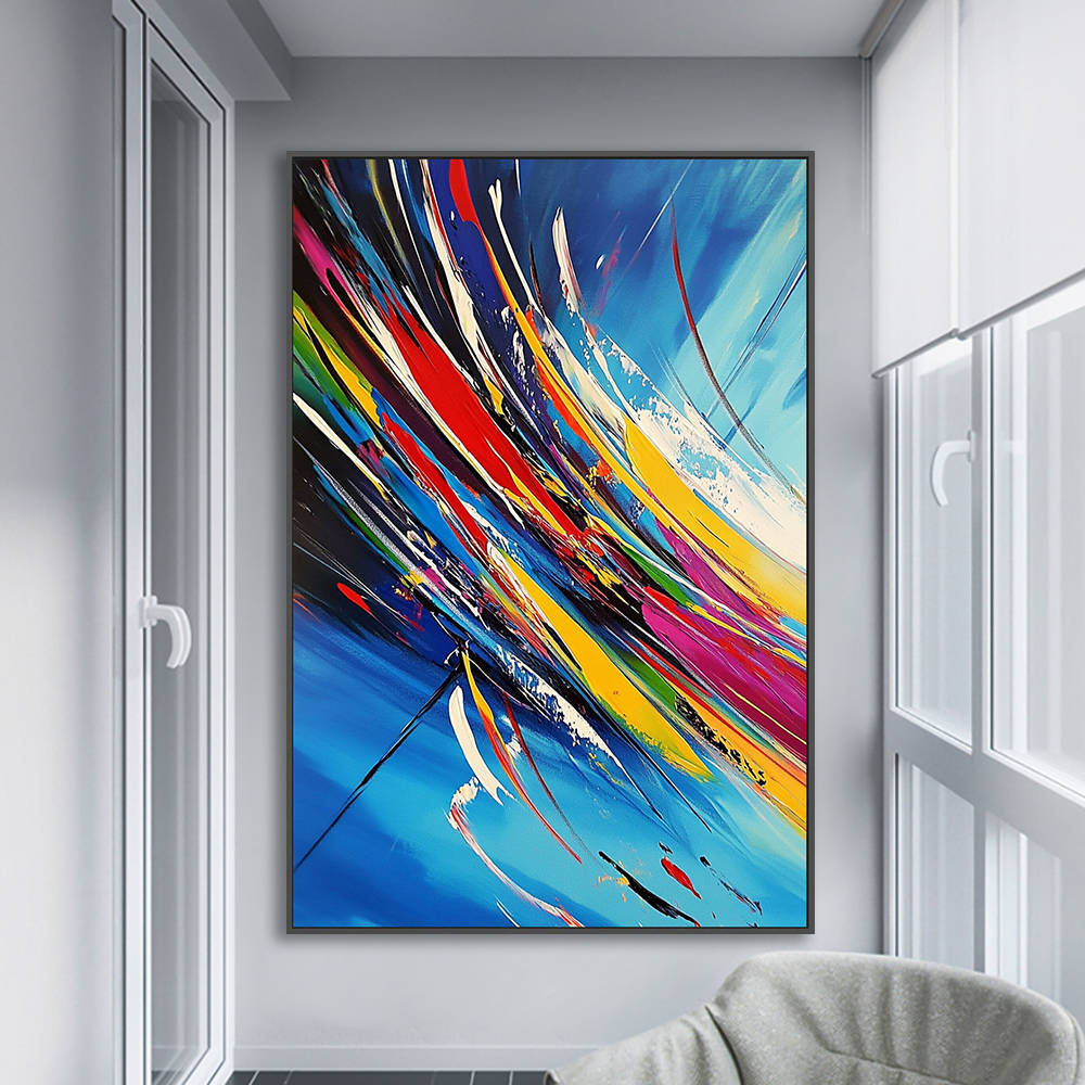 Bold Colorful Modern Canvas Wall Art #YX316