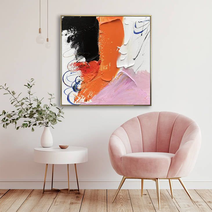 Hand Painted Abstract Textured Canvas Wall Art #YX303