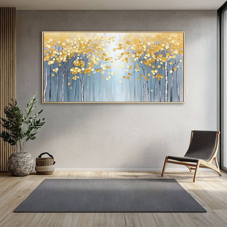 Abstract Golden Tree Canvas #YX209