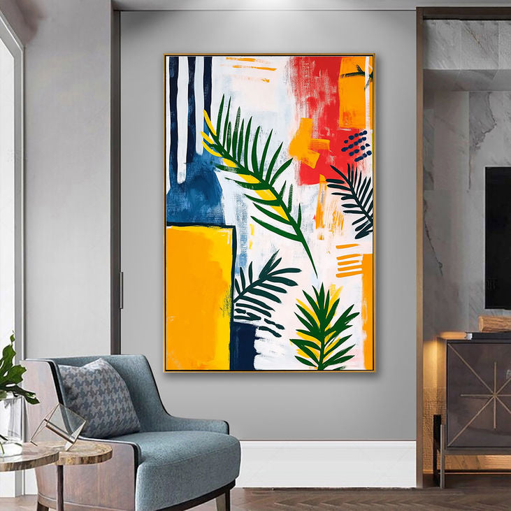 Abstract Tropical Leaf Artwork #YX180