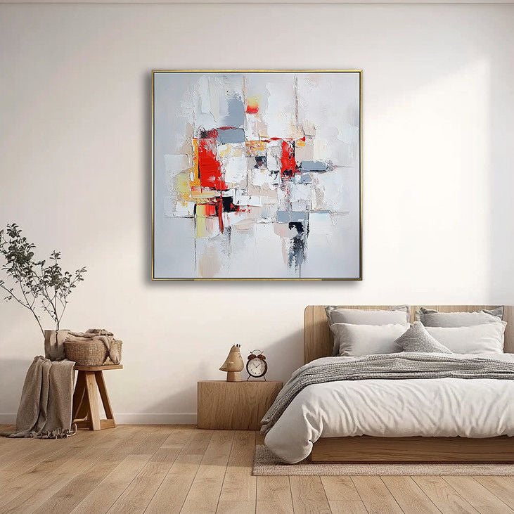 Abstract Geometric Wall Art Modern Textured Canvas Decor #YX31