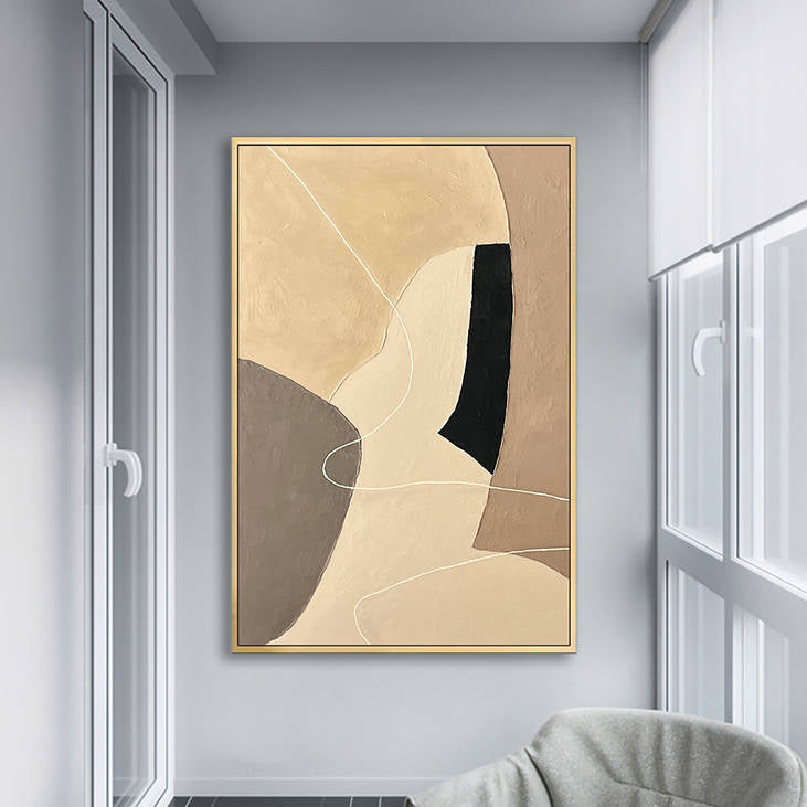 Handmade Wabi-Sabi Abstract Canvas Art #YX232