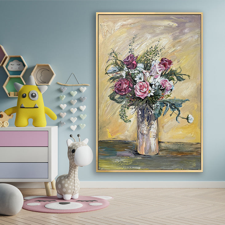 Impressionist Flower Vase Art #VA359