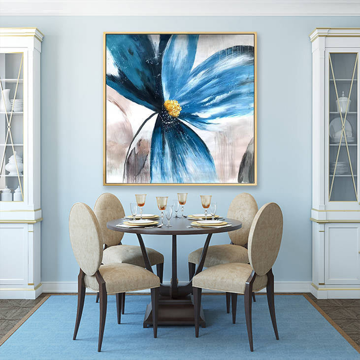 Vibrant Blue Flower Art #YX222