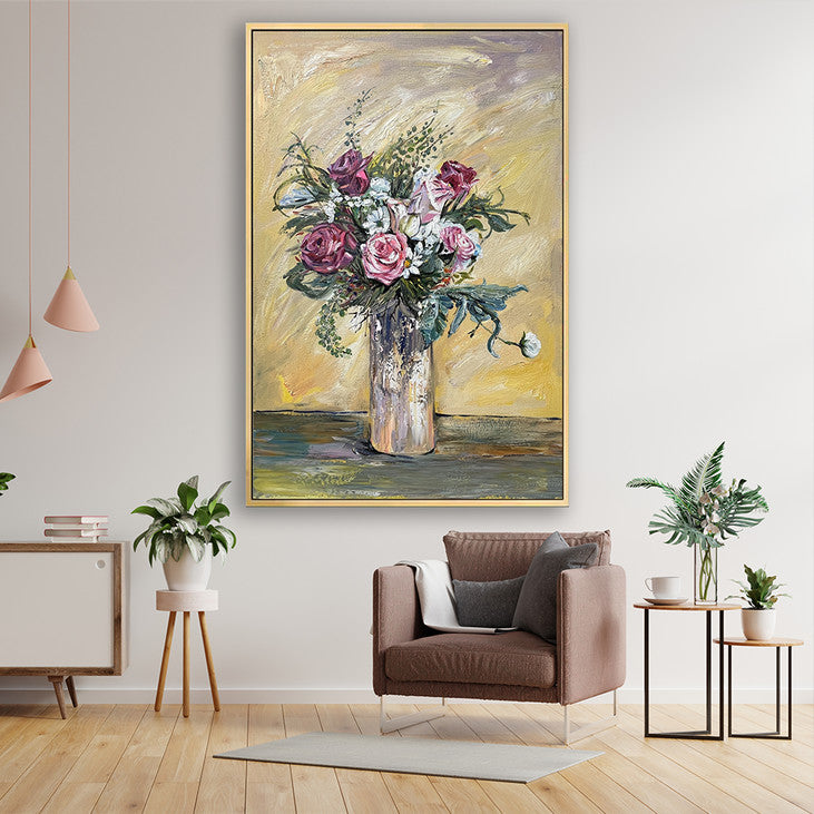 Impressionist Flower Vase Art #VA359