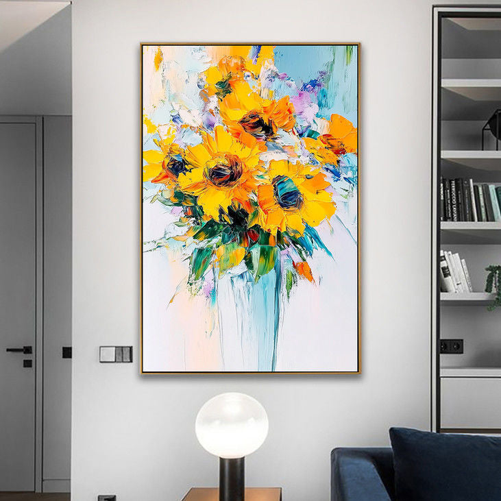 Vibrant Floral Bouquet Canvas Art #YX92