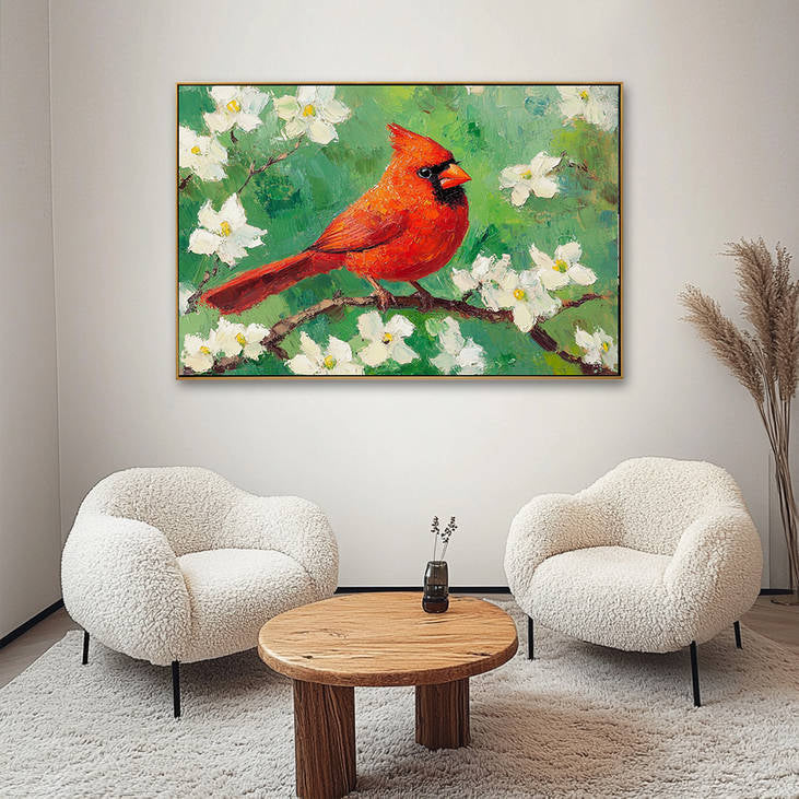 Cardinal Bird & Blossoms Art #YX206