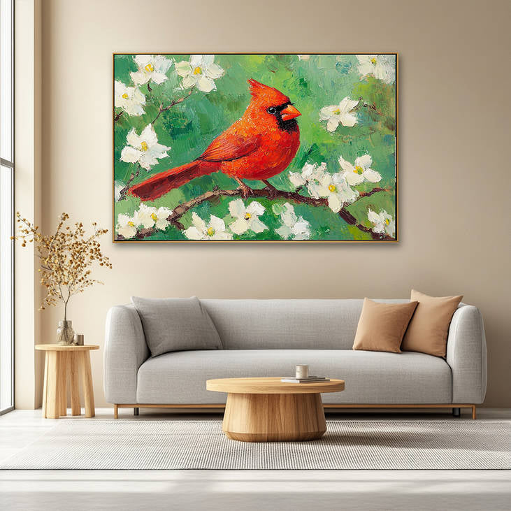 Cardinal Bird & Blossoms Art #YX206