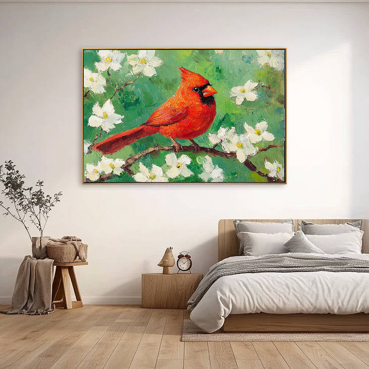 Cardinal Bird & Blossoms Art #YX206