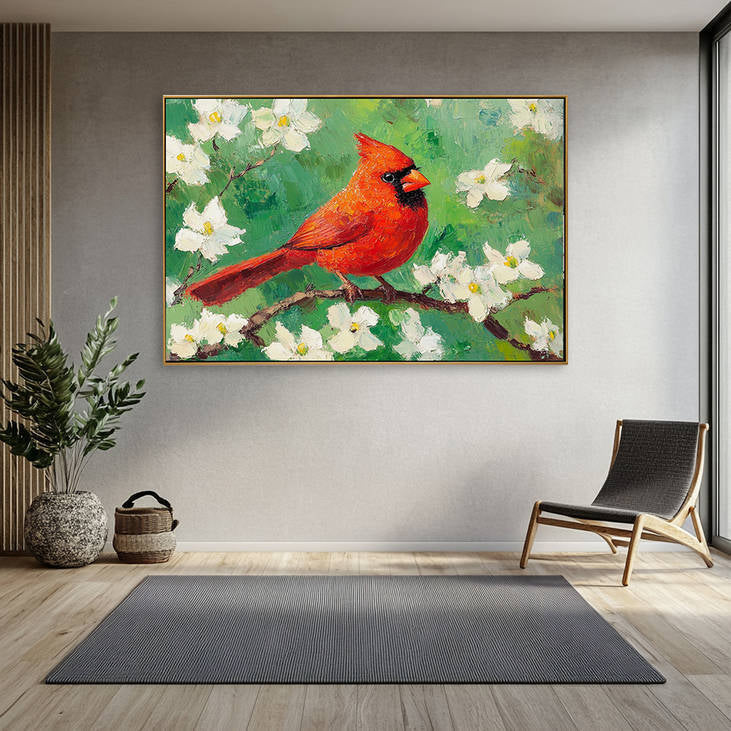 Cardinal Bird & Blossoms Art #YX206