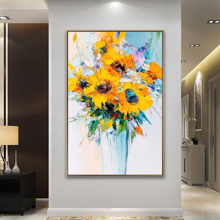 Vibrant Floral Bouquet Canvas Art #YX92
