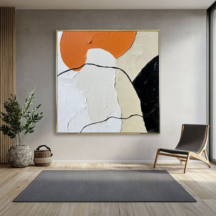Modern Minimalist Abstract Textured Wall Art #YX156