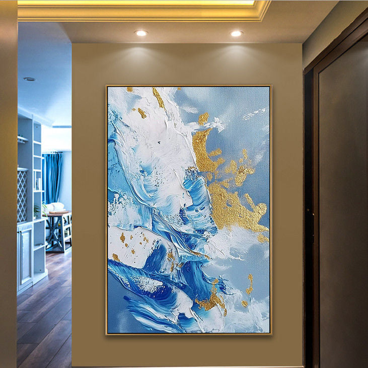 Hand Painted Abstract Ocean Inspired Art #YX85