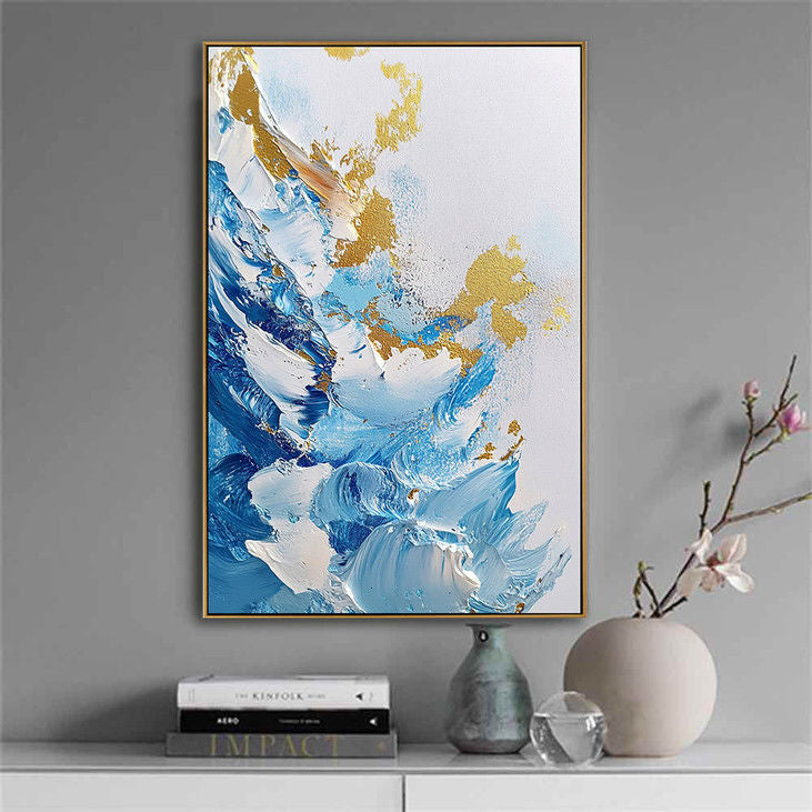 Modern Gold Foil Abstract Painting #YX81