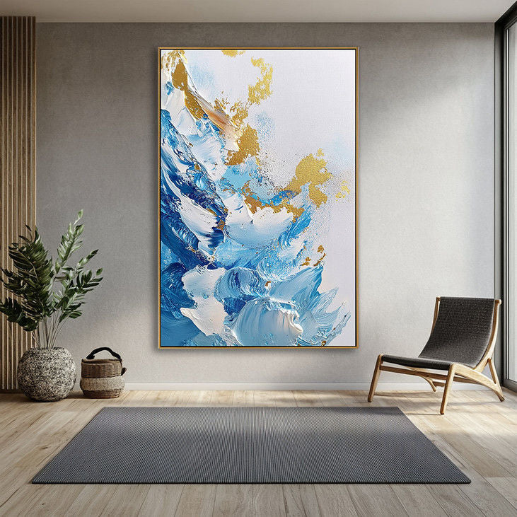 Modern Gold Foil Abstract Painting #YX81