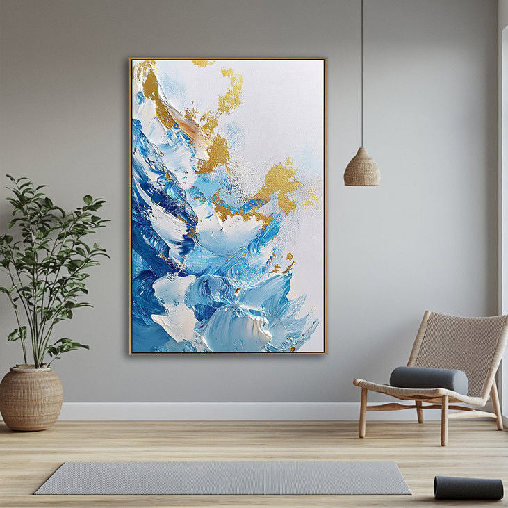 Modern Gold Foil Abstract Painting #YX81