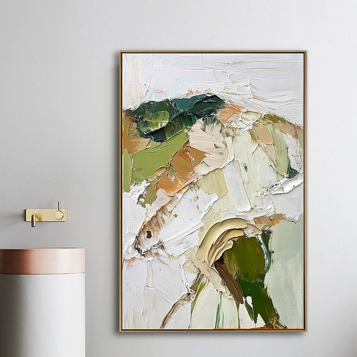 Abstract Thick Textured Canvas Art #YX65