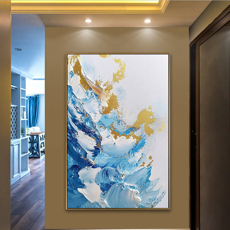 Modern Gold Foil Abstract Painting #YX81