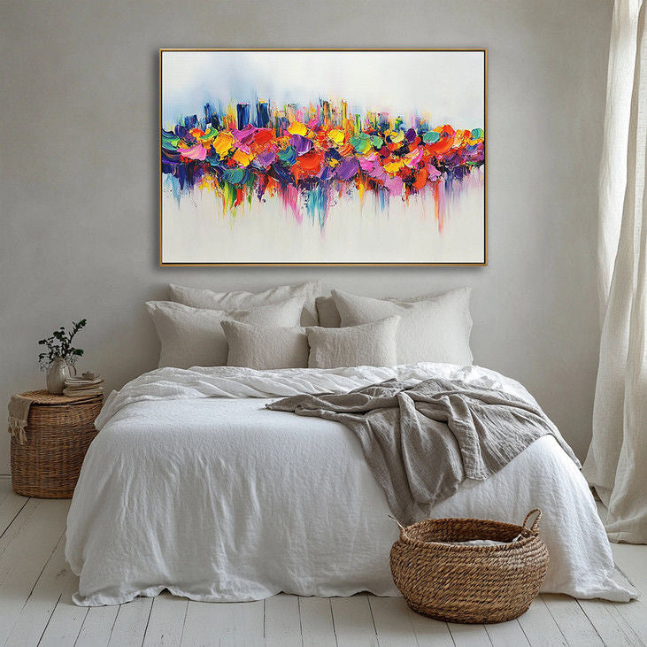 Abstract Colorful Cityscape Canvas Art #YX104