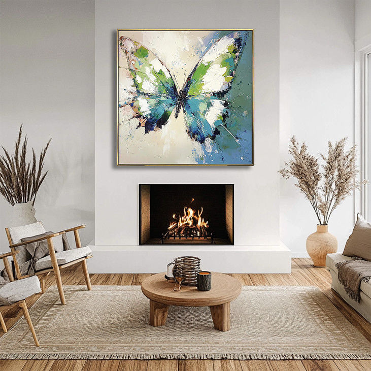Vibrant Butterfly Handmade Canvas Painting #YX23