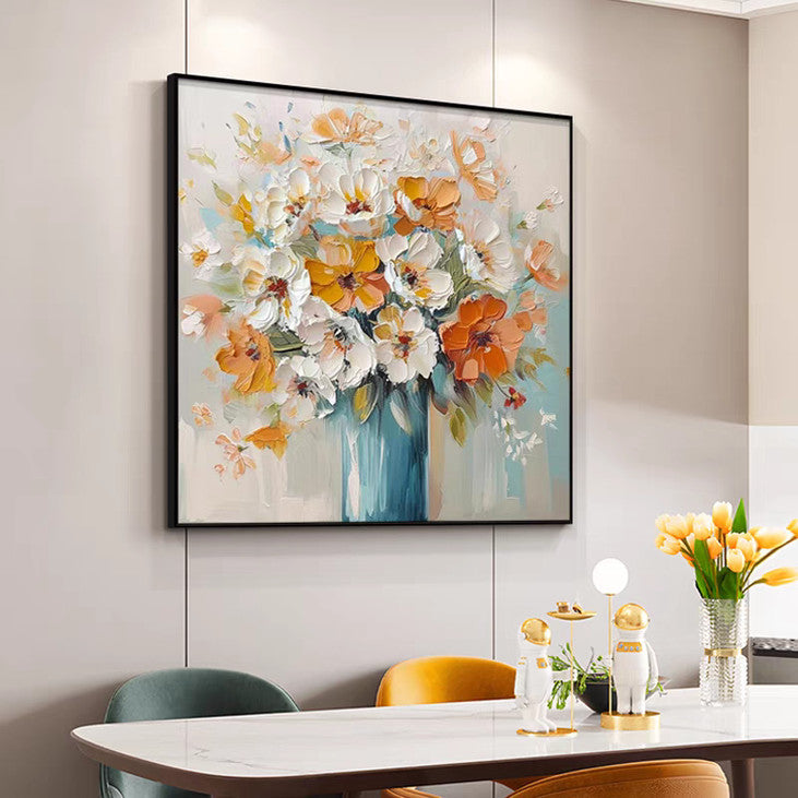 Hand Painted Abstract Flower Art #VA322