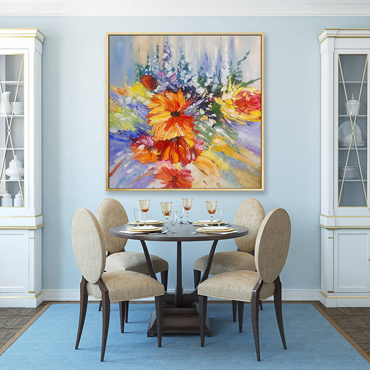 Hand Painted Abstract Flower Canvas #YX220