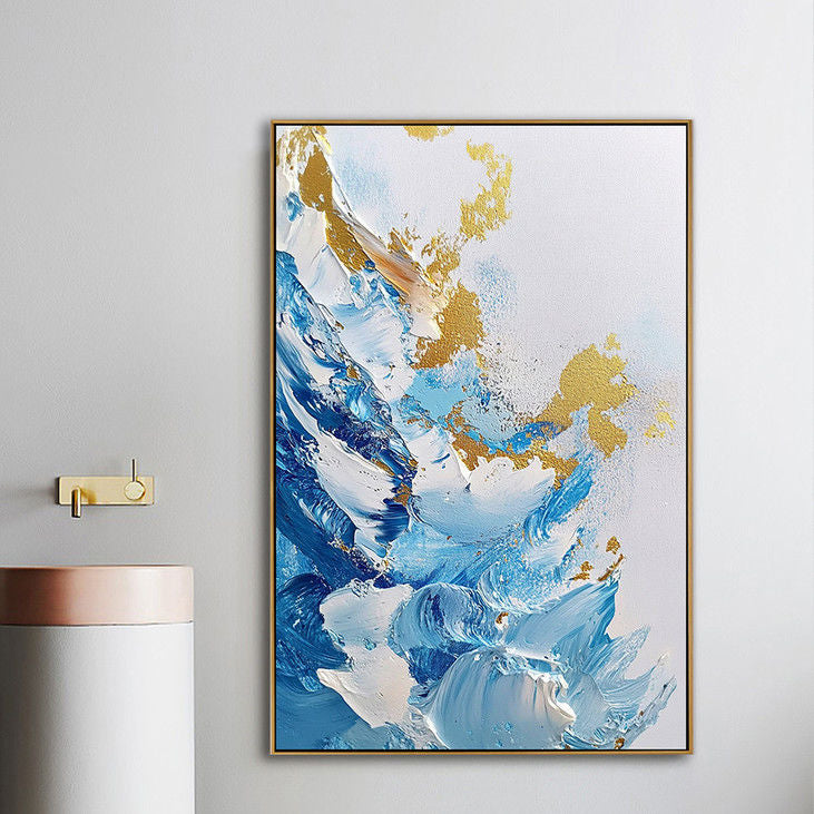 Modern Gold Foil Abstract Painting #YX81