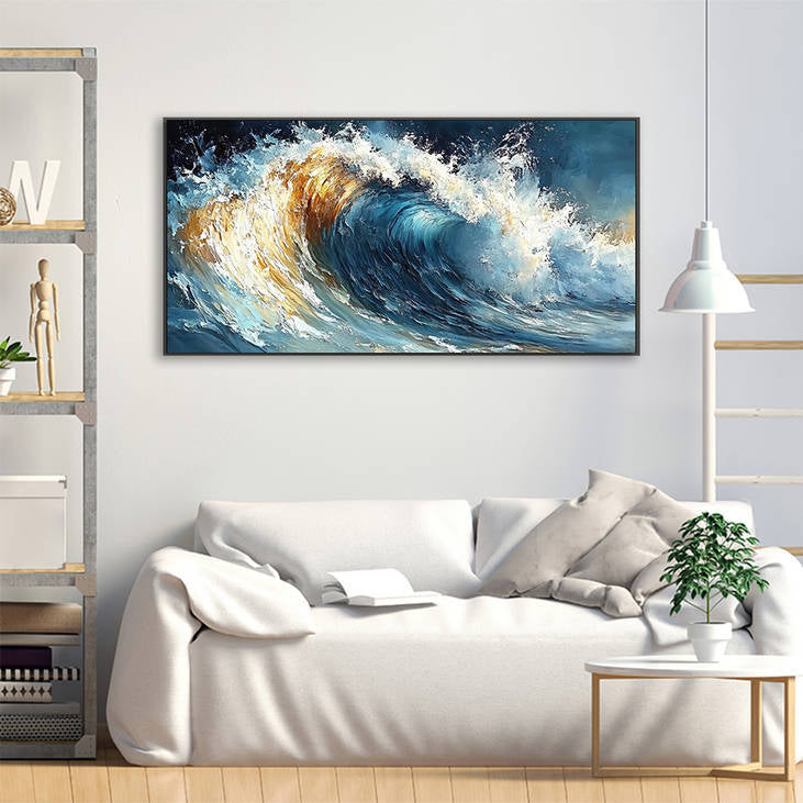 Impasto Ocean Wave Canvas Painting #YX215
