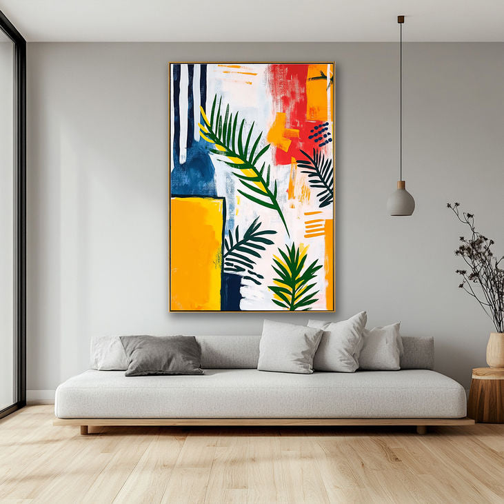 Abstract Tropical Leaf Artwork #YX180