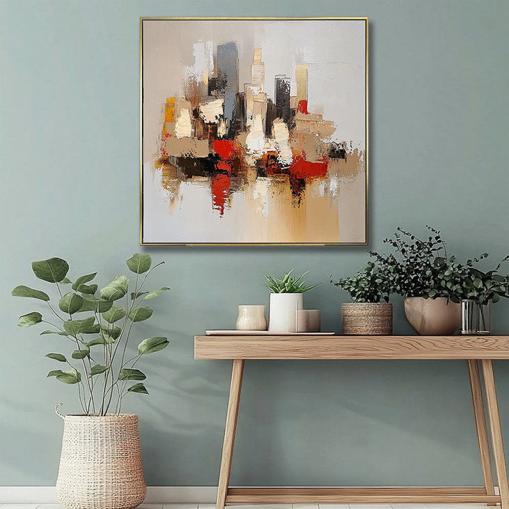 Modern Urban Landscape Canvas Art #YX19